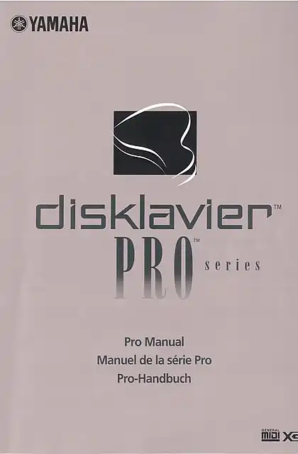 yamaha雅马哈Disklavier Mark II XG Pro Manual